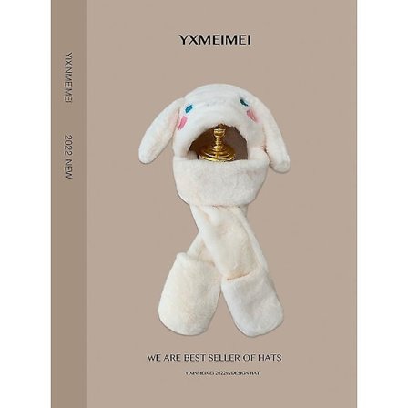 Kawaii Sanrio Hue Cinnamoroll Tilbehør Sød Plys Hue Hold Varmen Kanin Hue Ører Op Plys Legetøj Til Børn Pige Vinter Hue (Pakket i poser)