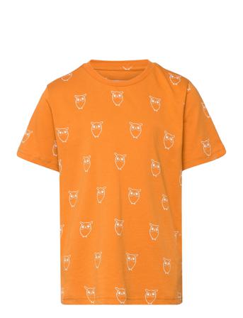 Owl Aop T-Shirt - Gots/Vegan T-shirt Gul Knowledge Cotton Apparel
