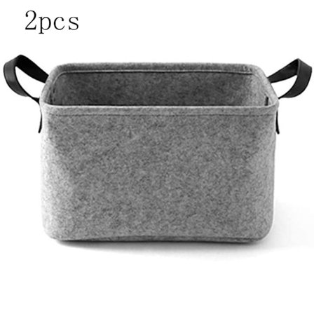 Oppbevaringskurv med slitesterke PU-håndtak, lekekasse i filtstoff for lett konstruksjon og hjemmeartikler med flere bruksområder