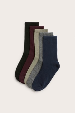 Kappahl | Prążkowane skarpetki 5-pak | Ciemnoniebieski