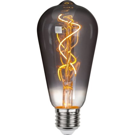 LED lamp E27 ST64 smoke colored glass 3W 1800K 40 lumen