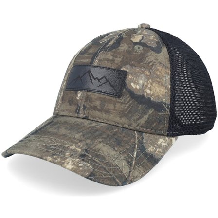 Wild Spirit - Camo trucker Cap - Small Box Mountain Realtree Timber/Black Trucker @ Hatstore