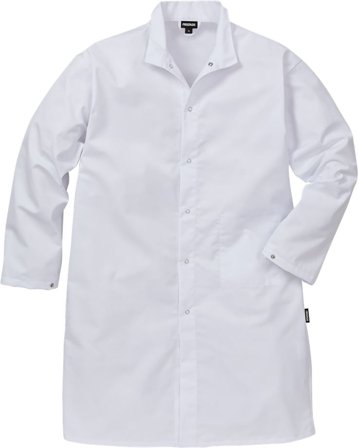 Fristads Unisex Livs lång rock 3004 P154, Vit