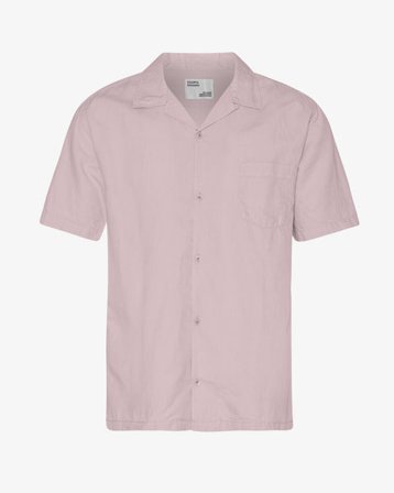 Linen Short Sleeved Shirt - Faded Pink - Male - XS