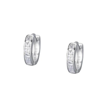 Öronclips, Dam S999 Sterling Silver Fyrkantig Zirkonia Superglänsande Mångsidiga Örhängen