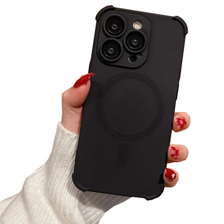 iPhone 13 Pro Max - Silikonskal med Magnetiskt Stötskydd