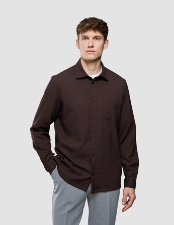Shaping New Tomorrow - Effortless Shirt - Dark Brown - Herre - Størrelse M
