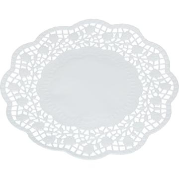 BLONDEPAPIR RUND HVIT 20CM