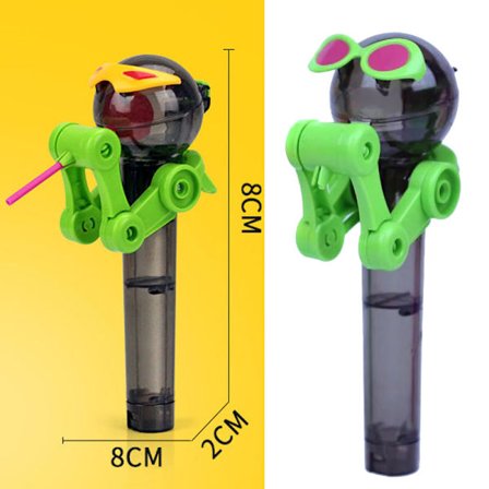 Barn Äter Robot Lollipops Stativ Verktyg Dammtät Godis Behållare Gåvor Barn Leksak