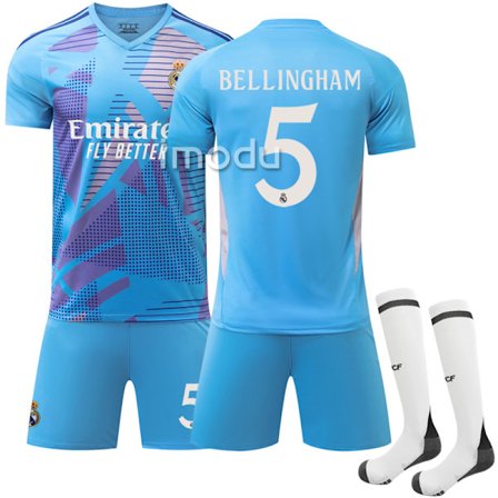 Real Madrid Barn/Voksen Fotballdrakt 2024-2025 Nr. 5 Bellingham