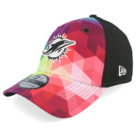 New Era - NFL Multi flexfit Czapka Z Daszkiem - Miami Dolphins 39THIRTY NFL Crucial Catch 23 Multi/Black Flexfit @ Hatstore