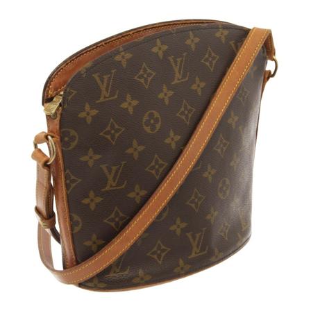 Louis Vuitton Vintage Pre-owned Louis Vuitton Monogram Drouot Crossbody Tas , Bruin , Dames , Maat: ONE Size Vintage Tassen