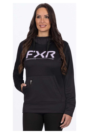 Hoodie FXR Hydrogen Tech Dames Zwart/Lavendel XL
