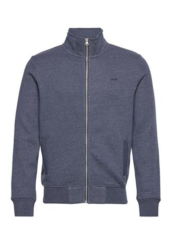 Vintage Logo Emb Zip Track Sweat-shirt Tröja Blå Superdry