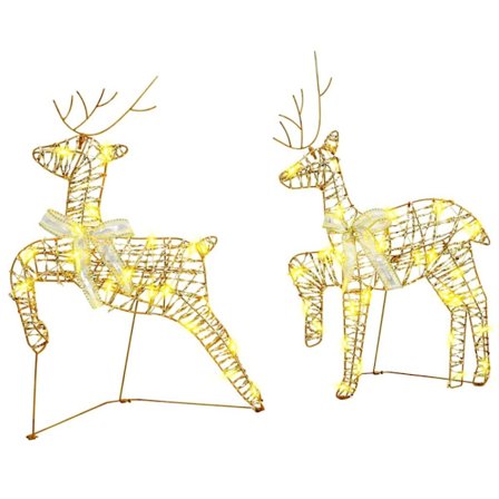 LED Renar med 40 LED-lampor 2 pcs Varmvit PET