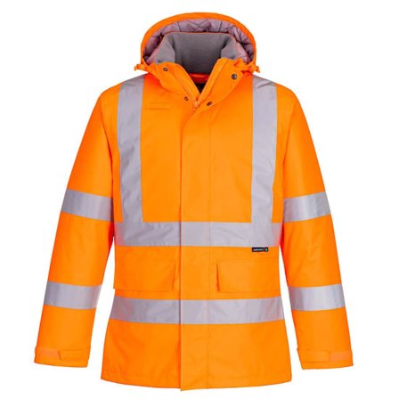Portwest Hi-Vis vinterjacka för män S orange