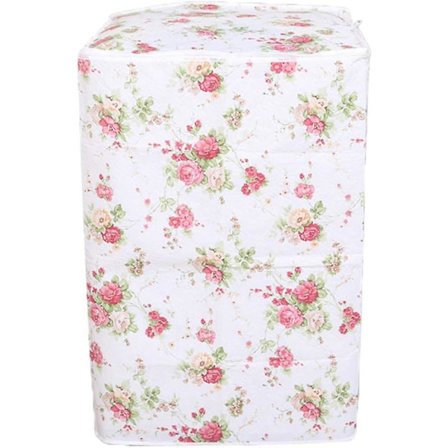 Tvättmaskinsskydd Toppmatad Tvättmaskin Torktumlare Vattentät Vattentät Med Dragkedja Fjäder Blommönster 55*56*83cm