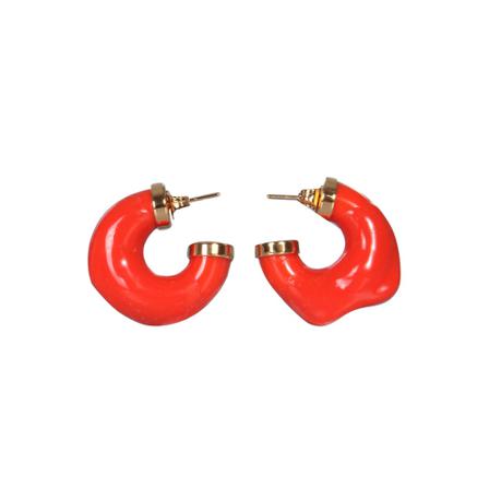 Sunnei Rubberized Earrings Orange, Dame Øreringe, Størrelse: ONE Size
