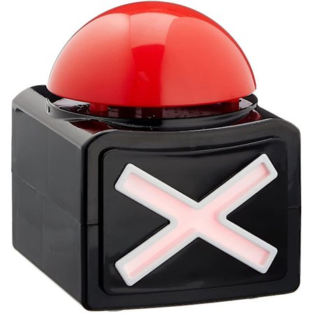 Buzzeri äänellä ja LED-valaistuksella - Juhlan hauskuutta koko perheelle - Ihanteellinen peli-iltoihin, tietovisailuihin ja juhliin