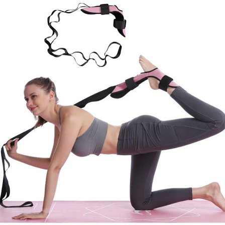 Yogatreningstropp med 6 justerbare løkker for benstrekk Fremmer fleksibilitet og avslapning Skadegjenopprettingsstøtte Yogastrekktropp Ben