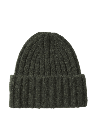 Wera Grovt ribbstickad mössa KATE Mössor & hattar Grön ONESIZE