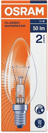 OSRAM Lyspære Classic E14 11W