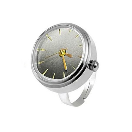 Mini Grøn Ur Ring Ur GRÅ&SØLV