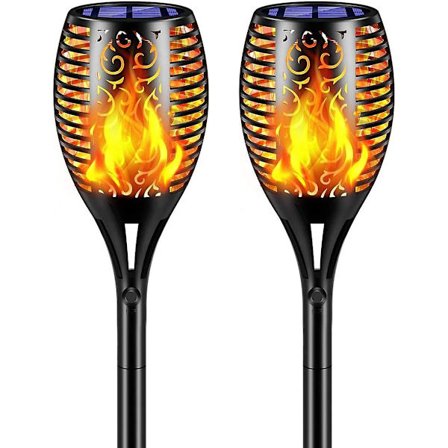 Solar Lights 99 Led Flimrende Flamme Solar Fakler Lys 43" Vandtæt udendørs belysning Solar
