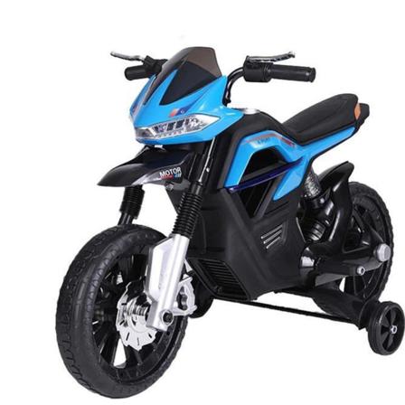 Elektrisk Motorcykel För Barn - Blå - Led-belysning - Elfordon-3