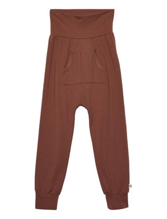 Cozy Me Pocket Pants Baby Baby Trousers Brun Müsli By Green Cotton