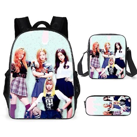 Black Pink Boy's And Girl's Backpacks Student School Bags Travel Bags Computer Bags