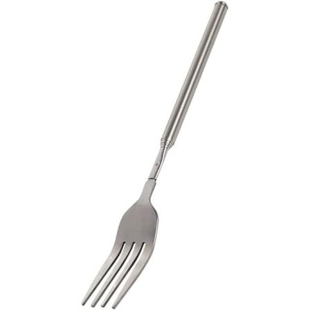 3-pack Utöka Gaffel Teleskopisk Marshmallow Grillgaffel Rostfritt Stål Långt Handtag Grillpinnar för Grill, Cocktail, Shish Kabob