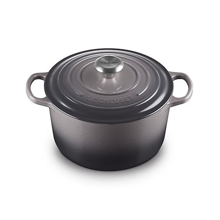 LE CREUSET Støpejernsgryte dyp rund 24cm/5l Signature Flint