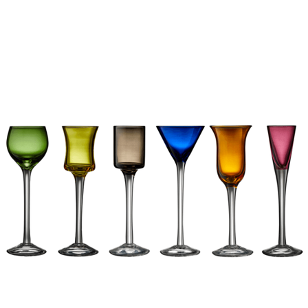 Lyngby Glas Snapseglass 6 stk Ass