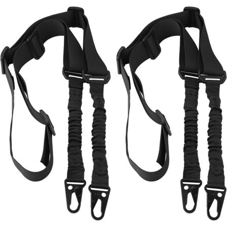 2-punkts Extra Lång Gevärsrem, 2-punkts Traditionell Gevärsrem Standardrem med Metallkrok för Utomhussporter (2-pack)