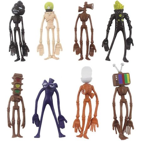 8 stk/sett 12 cm Siren Head Action Figur Barn Siren Head Dukke Skrekk SCP Leker