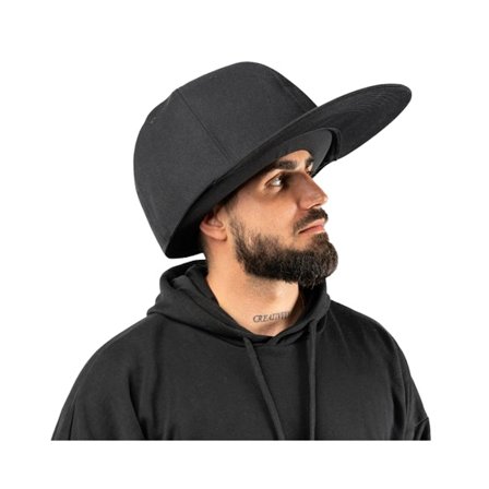 JumboCaps - Sort fitted Kasket - Oversized Black Fitted @ Hatstore