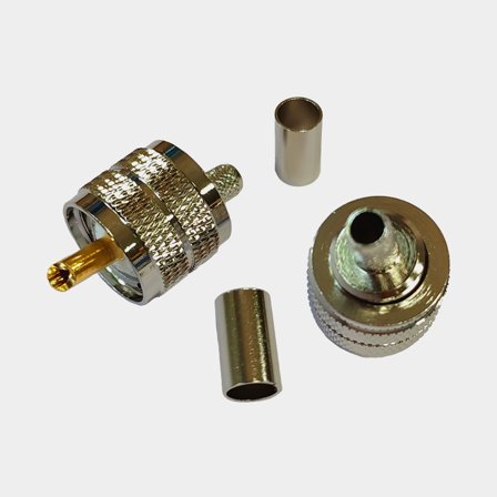 Złącze VHF PL259 1852-Marine, do kabla RG8X, crimp, 2-pack - Jachtowa