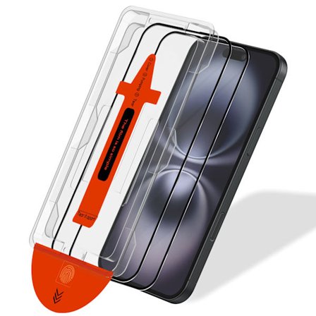 2-PACK Iphone 16 Skærmbeskytter - Hærdet Glas | [Automatisk Installation] - Boblefri