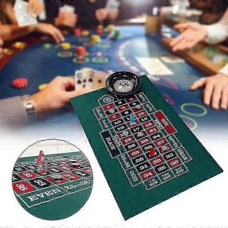 Påfør Bordplate Casino Filt Layout - Dobbeltsidig Pokermatte For Texas Holdem Poker Og Blackjack Profesjonell Roulette Spill{KDO}