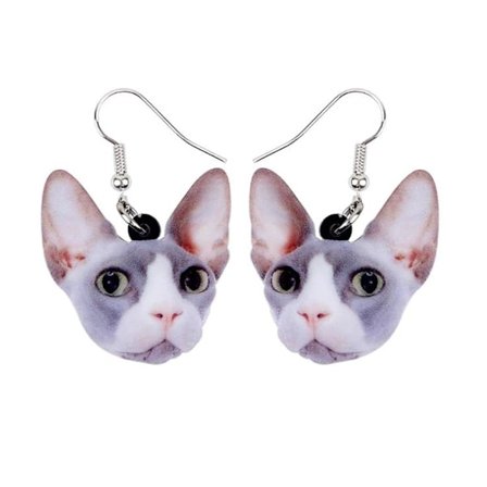 Earrings - Sphynx - Cat - Acrylic