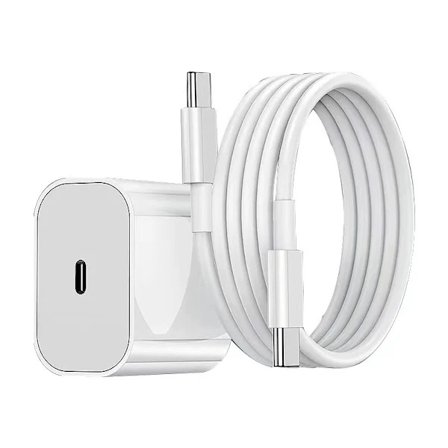 2-pack iPhone 15 snabbladdningsadapter pd30W + 2 meter kabel
