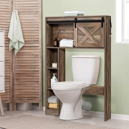 Opbevaringsskab over toilettet – Brun