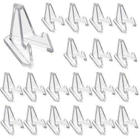 Akryylijalusta, läpinäkyvä kolikkoteline, koristemaalausteline, 20 osaa