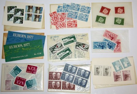 Norge - Lot med dubletter i 144 pergamynkuverter - Postfrisk