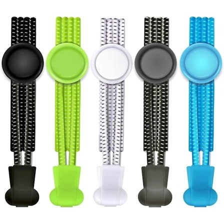 5 Par Sko uten knyting - Refleks Elastiske skolisser for forskjellige sko