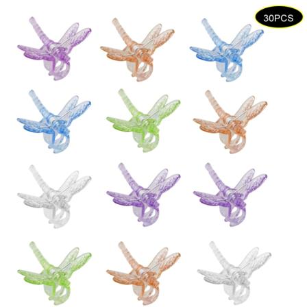 30 kpl Dragonfly style 6 väriä sekoitettuna, 5 kpl per väri) Varttausklipsi, puutarhaklipsi, Phalaenopsis-erikoisklipsi, kasviklipsi, 