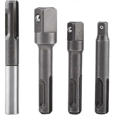 4 st SDS Adapter Förlängningsstång Borr Hylsa Sexkantshylsa Bitshållare Fyrkantsförlängningskontakt
