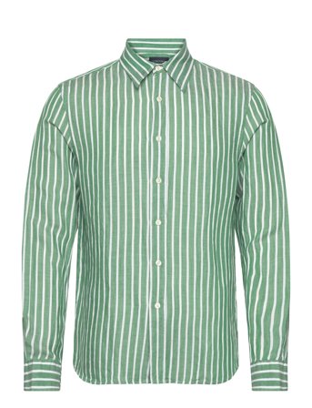 Lexington Clothing Classic Hemp Striped Shirt - Green - M