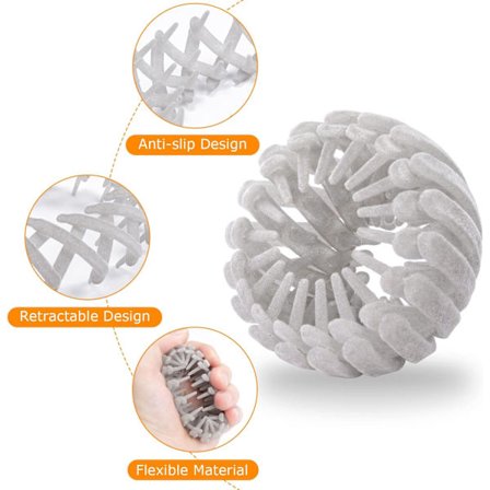 3 stk. Fugleredeformet Hårklips, Indtrækkelig Fløjlsfuglerede